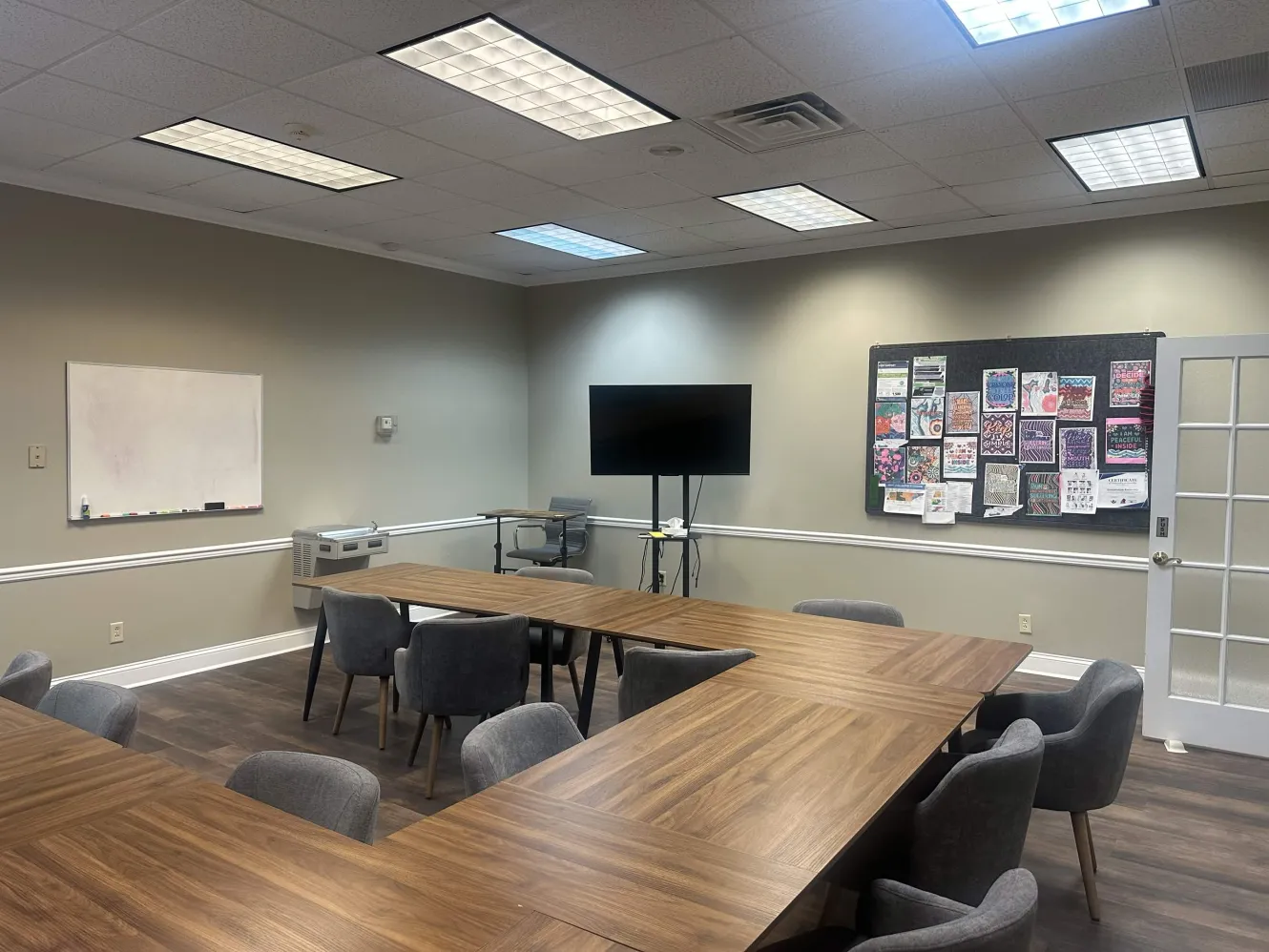 Larger IOP group room at Restoration Recovery Chattanooga &mdash; used as overflow space for NA meetings with higher attendance